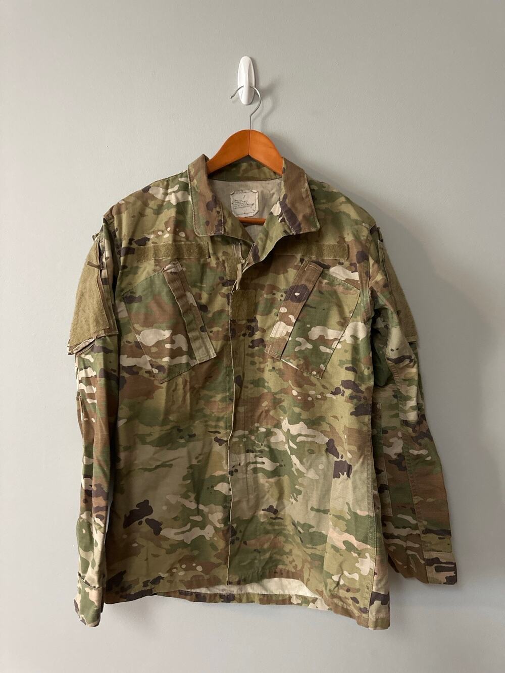 US Army OCP Multicam Combat Jacket Small Long Military Tactical Field Shirt